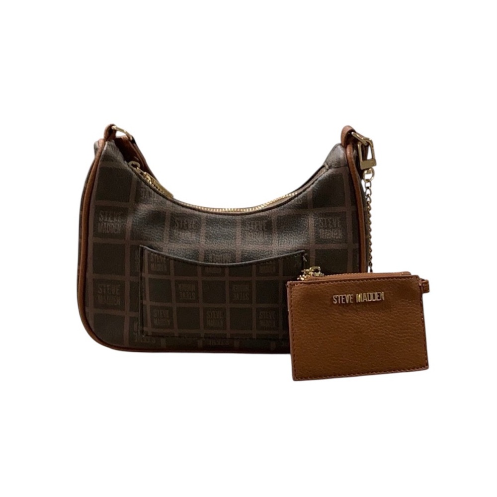 Steve Madden Dark Brown Shoulder Bag with coin pouch